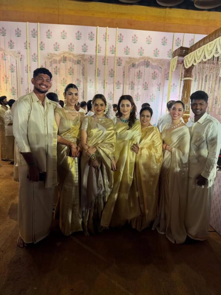 Celebrities at Kushboos daughters wedding ♥️ Trisha Tamannaah 5
