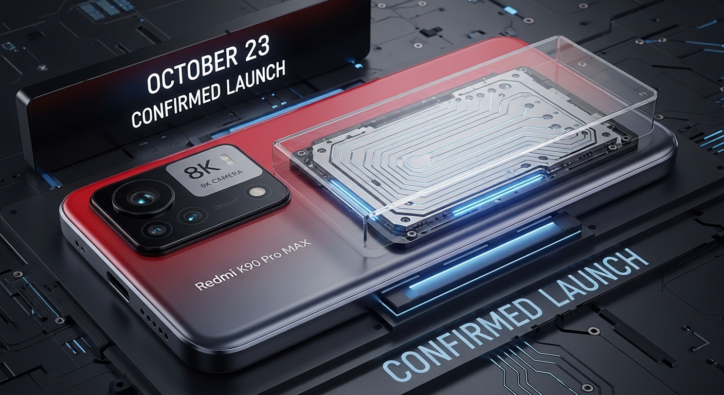Redmi K90 Pro Max Phone May Get Largest Vapor Chamber Cooling & 8K Camera, Launch Confirmed On October 23