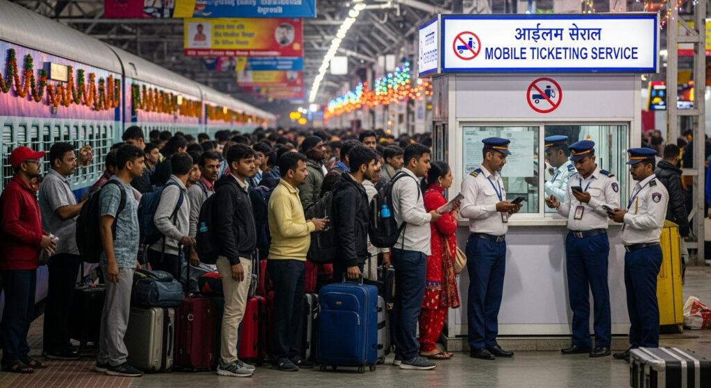 Railways launch special mobile ticketing service to cope up with festive rush across Jammu division