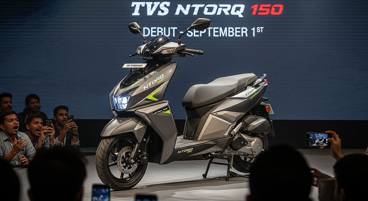 TVS Ntorq 150 debut on September 1: What to expect from the new scooter