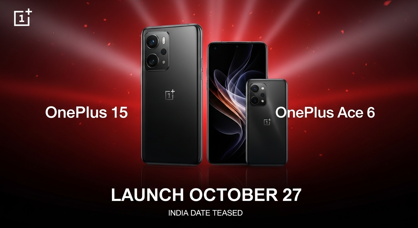 OnePlus 15 & Ace 6 Launch October 27: India Date Teased