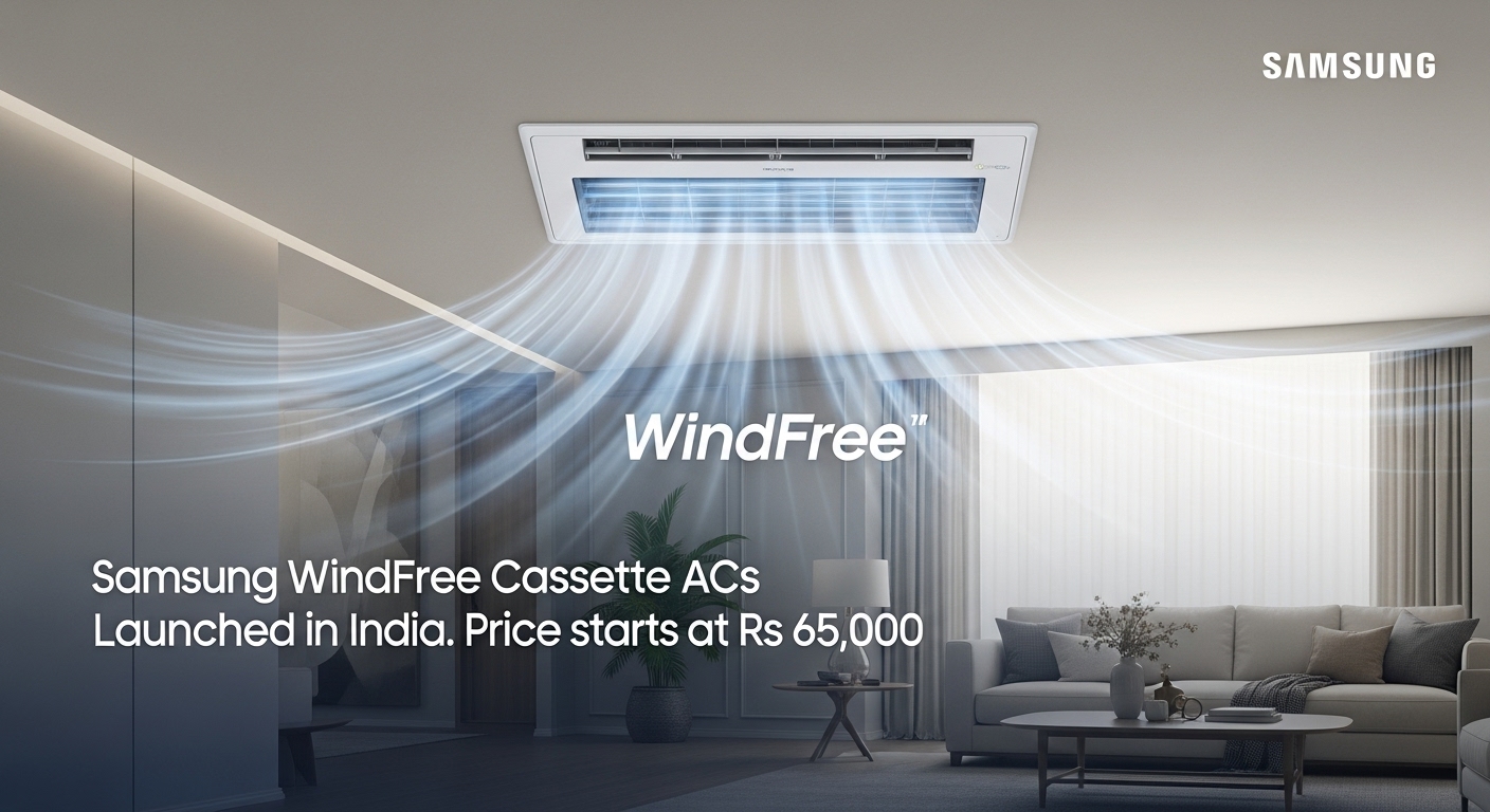 Samsung launches WindFree Cassette ACs in India, price starts at Rs 65,000
