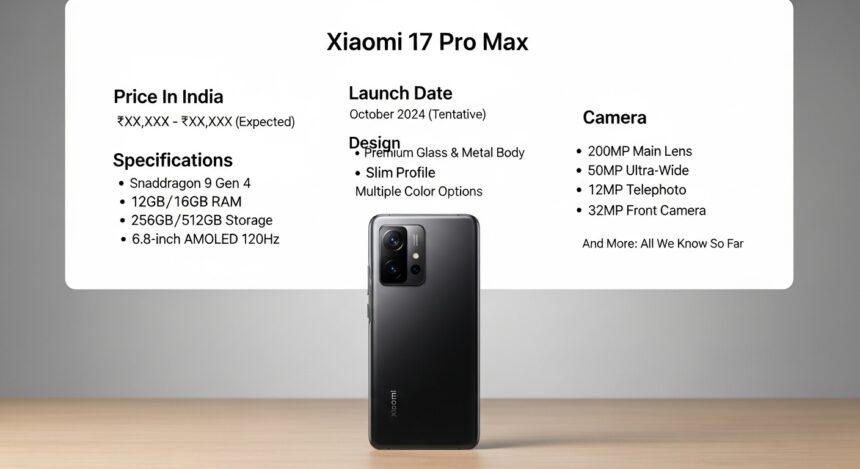 Xiaomi 17 Pro Max India launch and key specs