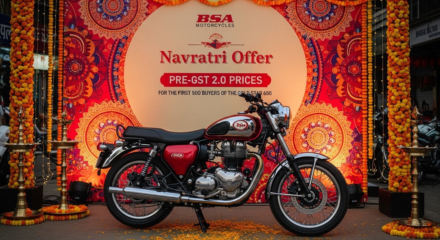BSA Motorcycles launches festive Navratri offer on Gold Star 650: Pre-GST 2.0 prices for first 500 buyers