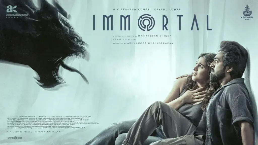 ஜிவி பிரகாஷ் கயாடு லோஹர் நடித்துள்ள’IMMORTAL’  படம் ரிலீஸ் தேதி அறிவிப்பு
